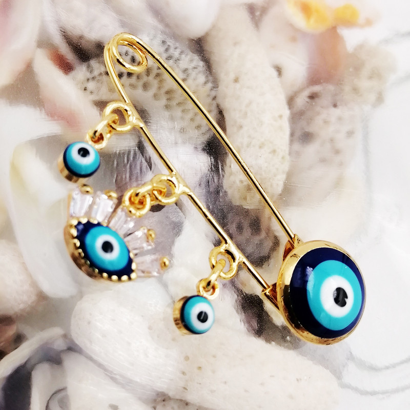 سنجاق سینه دخترانه وای اس ایکس مدل چشم نظر کد ja320