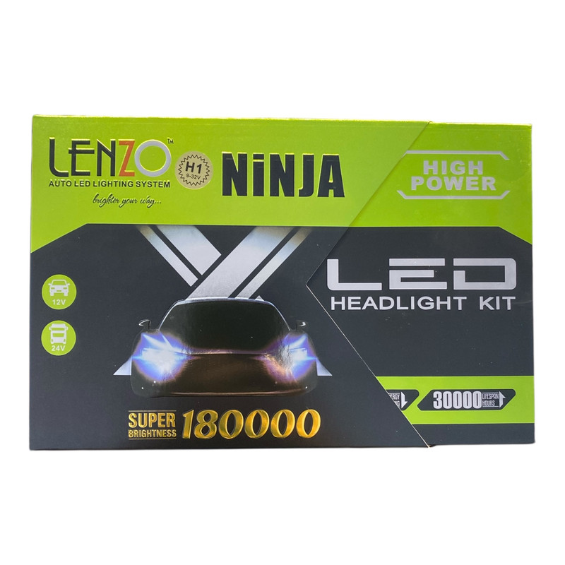 لامپ هدلایت خودرو لنزو مدل NiNJA پایه H1 بسته دو عددی