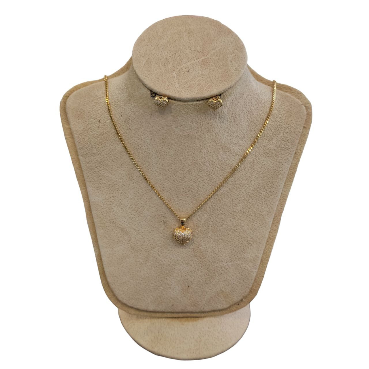 نیم ست زنانه مدل قلب پرنگین جواهری کد 04