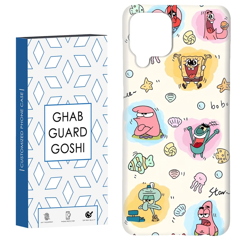 کاور قاب گارد گوشی طرح باب و پاتریک کد Dimo-198 مناسب برای گوشی موبایل سامسونگ Galaxy A12 / M12