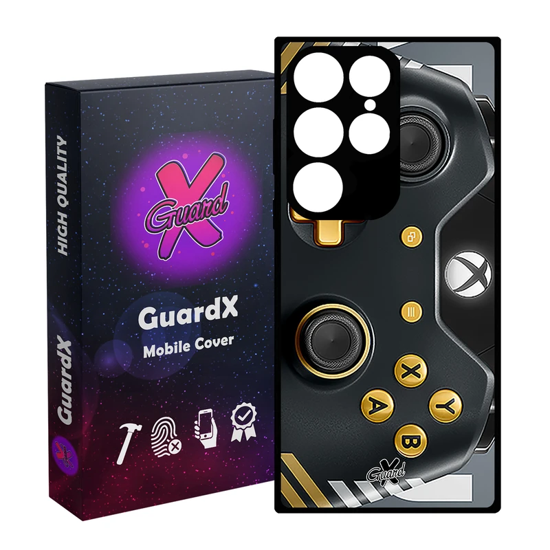 کاور گارد ایکس طرح XBox Conroller مدل Glass10090 مناسب برای گوشی موبایل سامسونگ Galaxy S24 Ultra
