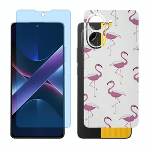 Glass Together model matte anti blue screen protector suitable for Xiaomi Poco X7 Pro mobile phone with back cover sticker