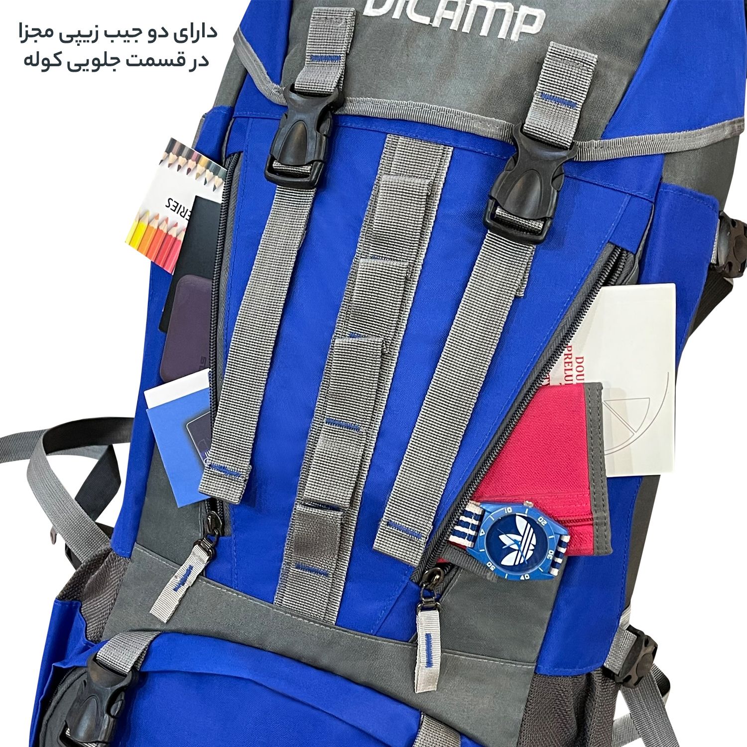 کوله پشتی کوهنوردی 65 لیتری دیکمپ مدل Mountain Pro DMP65A به همراه کیف دوشی -  - 25