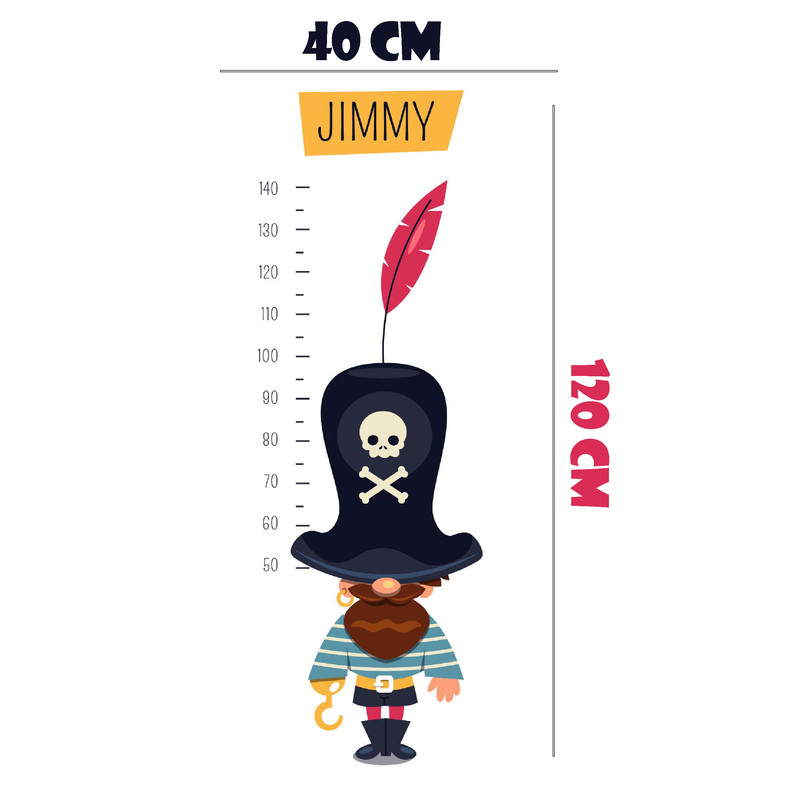 استیکر اندازه گیری قد کودک مدل جیمی