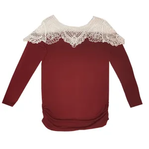 بلوز آستین بلند زنانه مدل گیپور دار