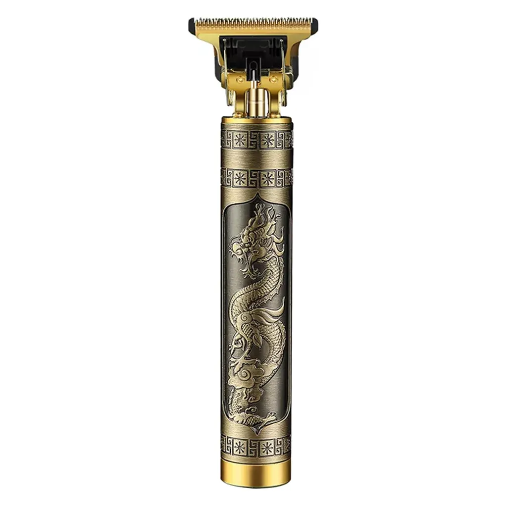 ماشین اصلاح موی صورت مدل V-T9 با تیغه استیل ضد زنگ، قابلیت اصلاح با شماره صفر، باتری لیتیوم یونی قابل شارژ، طراحی ارگونومیک و سبک، همراه با چهار شانه قابل تنظیم و شارژر USB