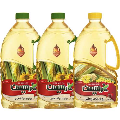 روغن ذرت آفتابگردان و روغن ذرت کانولا کارمیسن - 1700 میلی لیتر بسته 3 عددی