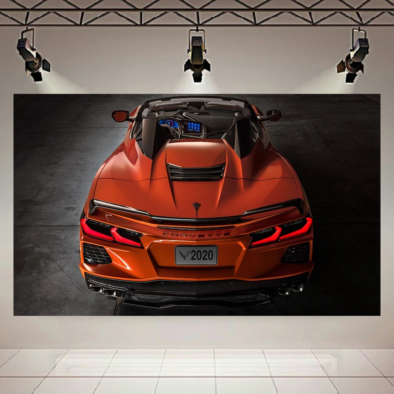 استیکر طرح ماشین مدل Cherrolet Corvette Stingray Convertible Z51 کد AR1254