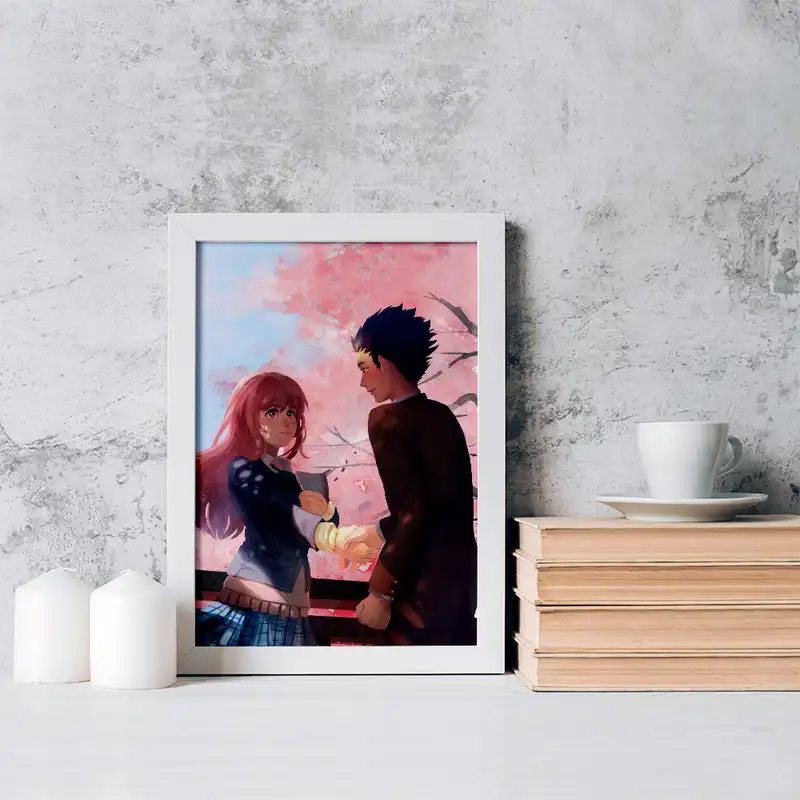 تابلو خندالو مدل شوکو نیشیمیا و شویا ایشیدا انیمه سایلنت ویس کد 15823