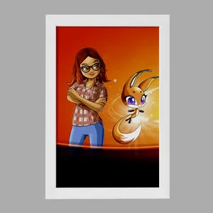 تابلو خندالو مدل دختر کفشدوزکی رنا روژ کد 25052