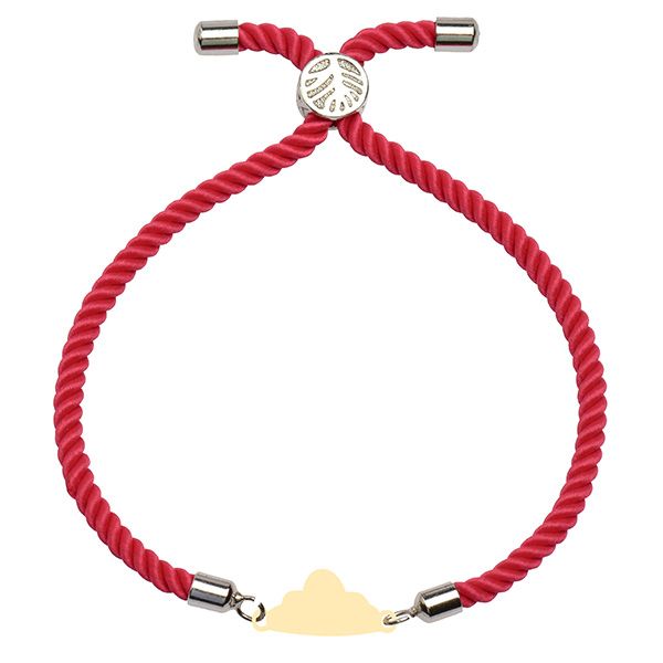 دستبند طلا 18 عیار دخترانه کرابو طرح ابر مدل Krd1752