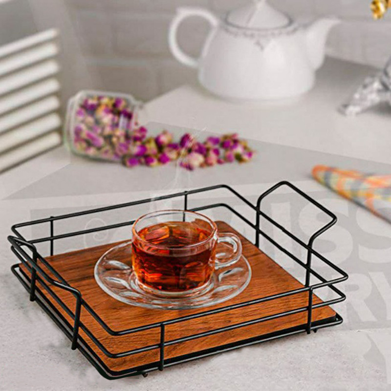 سینی مدل مربع چوبی کد b002