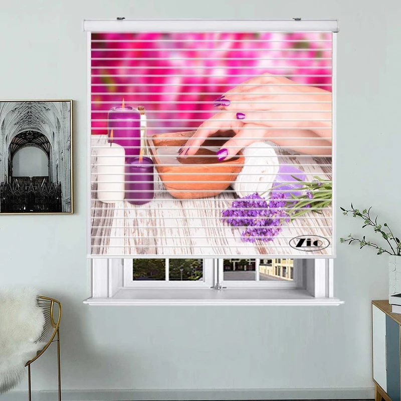 پرده زبرا زیو مدل سیلوئتO 7005 سایز 150x150 سانتی متر