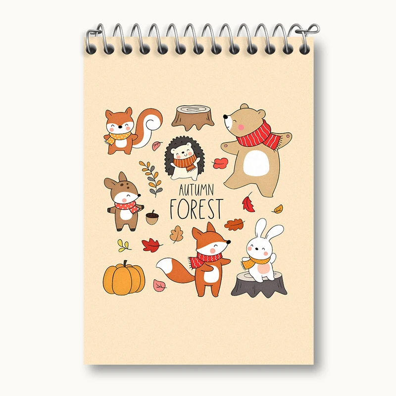 دفتر یادداشت 50 برگ خندالو طرح حیوانات بامزه کد N5533