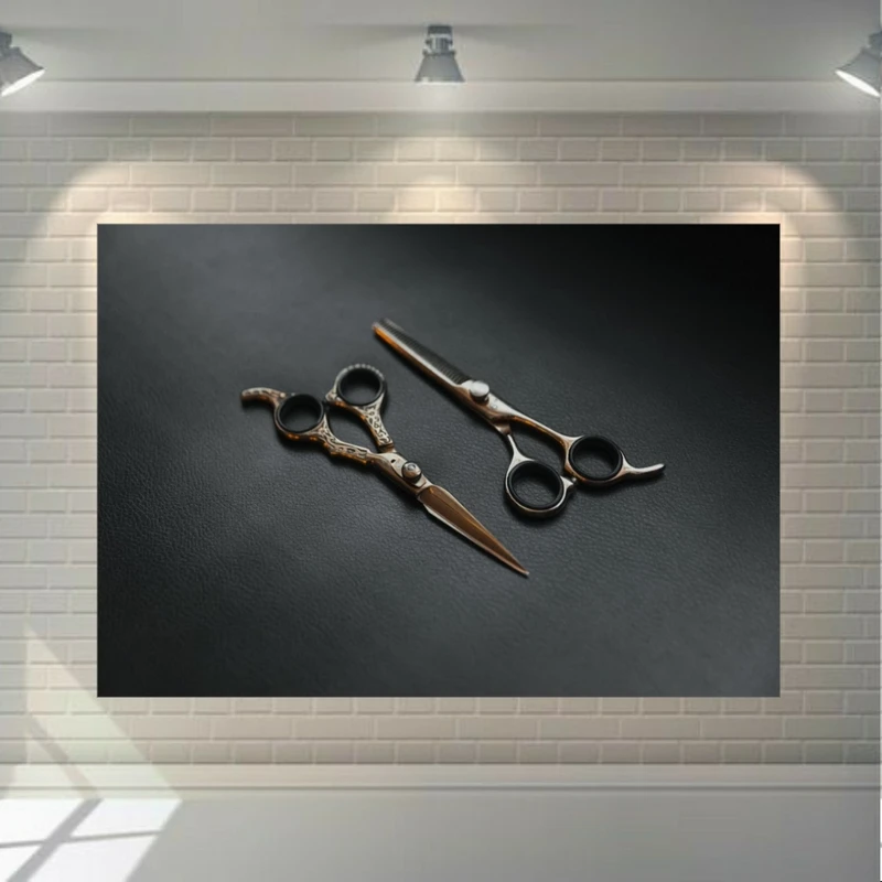 تابلو بوم طرح آرایشگاه مدل قیچی کد SDB1806