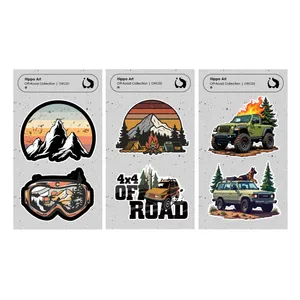 برچسب هیپوآرت مدل خودرو آفرود بسته 3 عددی