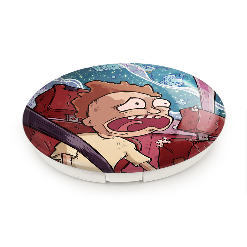 آینه جیبی خندالو طرح انیمیشن ریک و مورتی Rick and Mort مدل تاشو کد 26393 آینه جیبی خندالو طرح انیمیشن ریک و مورتی Rick and Mort مدل تاشو کد 26393