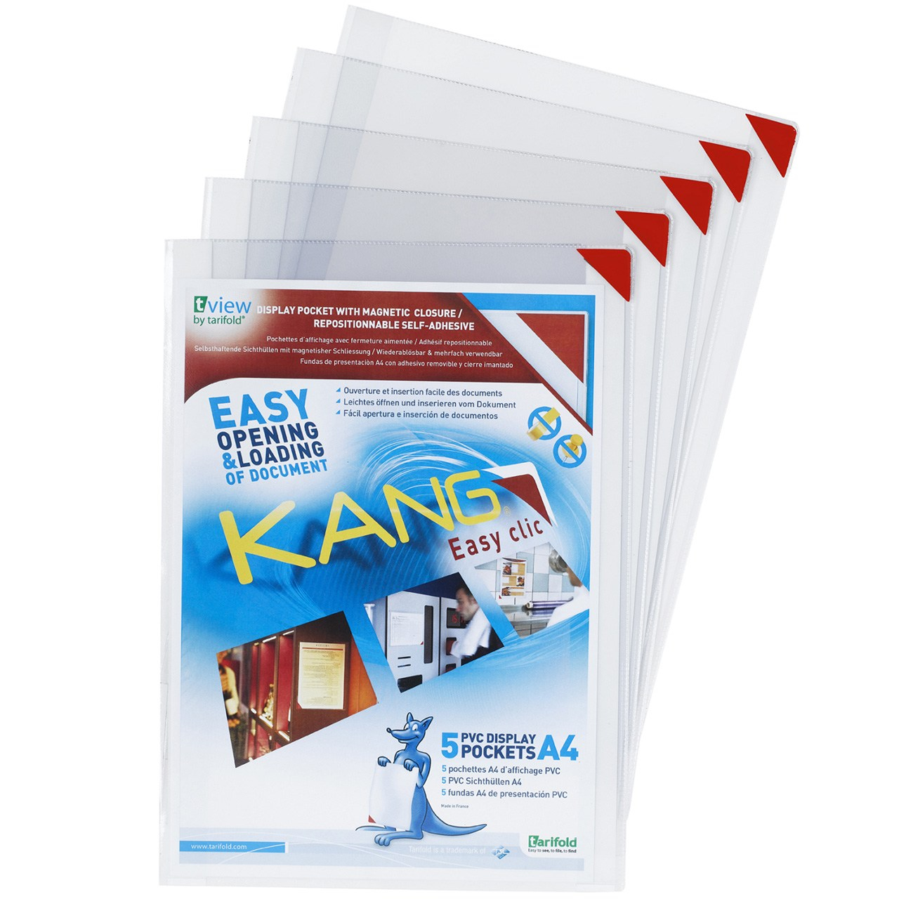 کاور چسبی کاغذ A4 تاریفولد مدل Kang Easy Clic - بسته 5 عددی