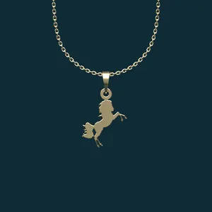 گردنبند طلا 18 عیار زنانه مدوپد مدل اسب کد BB2-1-1020