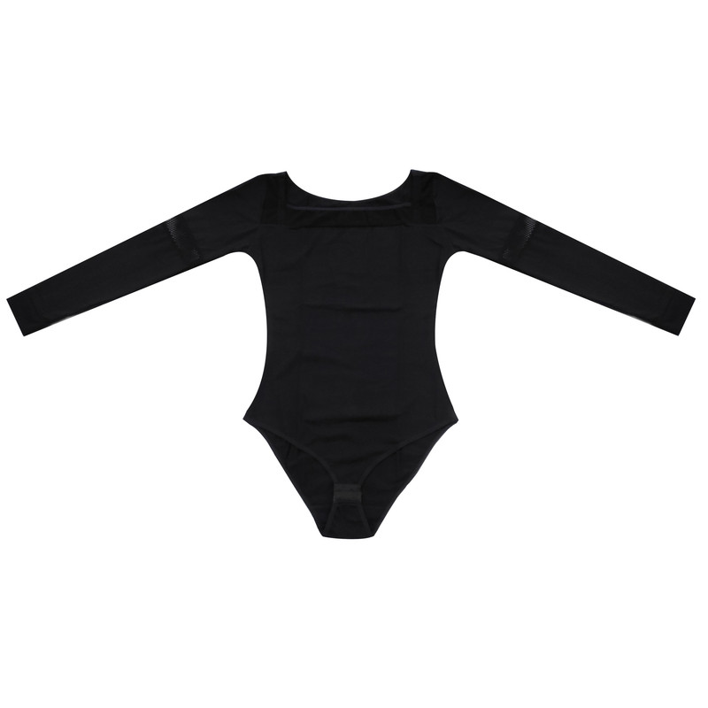 بادی آستین بلند زنانه مدل یقه قایقی گیپور