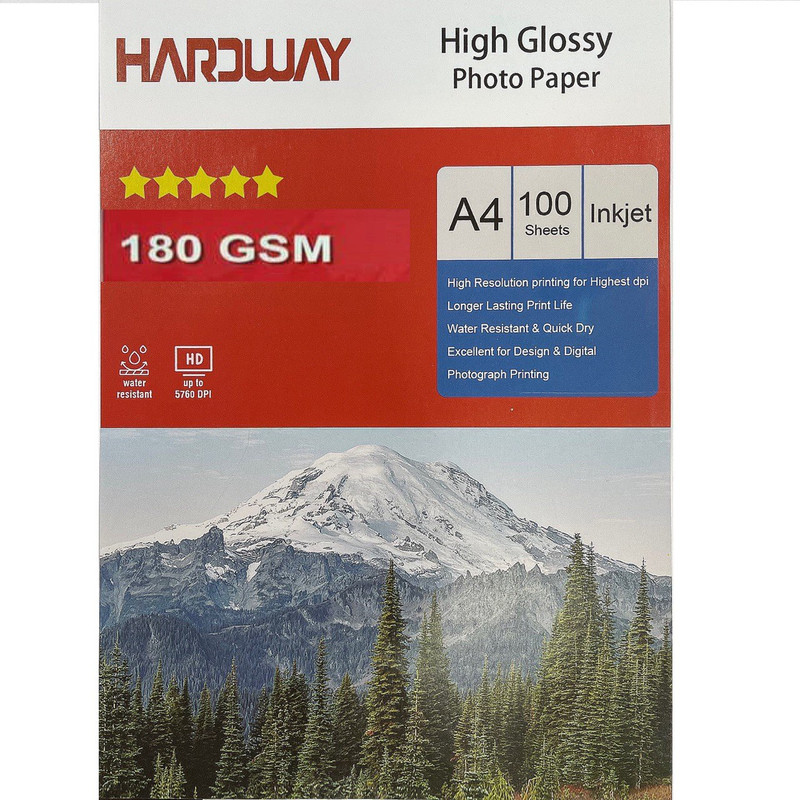 کاغذ چاپ عکس هارد وی مدل 180 گرمی سایز A4 بسته 1200 عددی