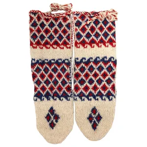 جوراب دست دوز مردانه مدل پشمی کد 04