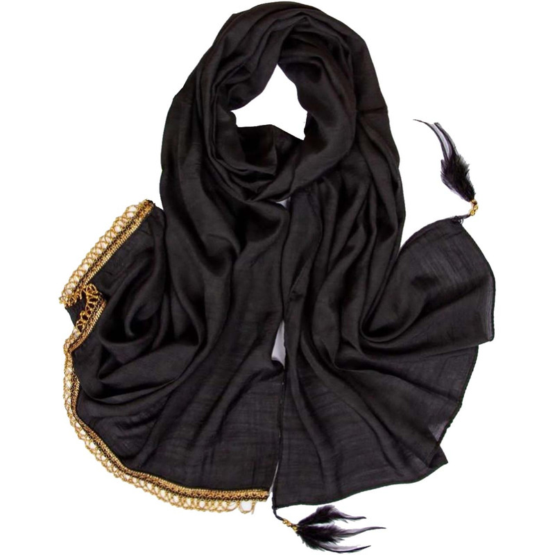 شال زنانه مدل A53 آویز پر کد 0358