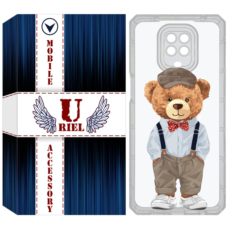 کاور یوریل مدل Clear کد 41 طرح تدی مناسب برای گوشی موبایل شیائومی Redmi Note 9S / Note 9 Pro / Note 9 Pro Max