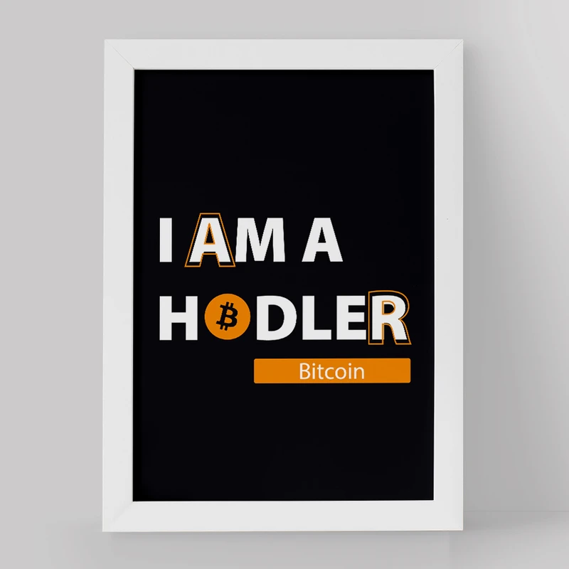 تابلو خندالو مدل I Am A Hodler Bitcoin کد 10891