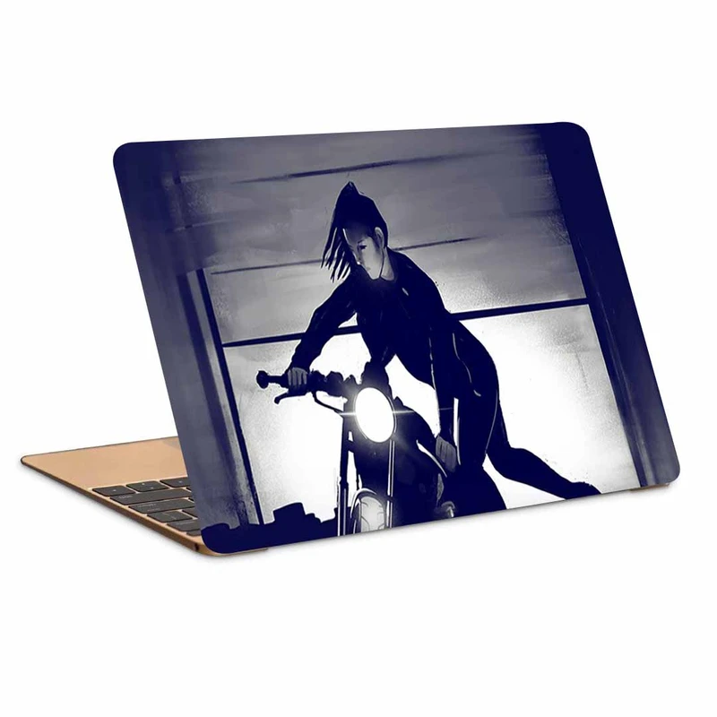 استیکر لپ تاپ طرح motorcycle bike girl کد N-405 مناسب برای لپ تاپ 15.6 اینچ