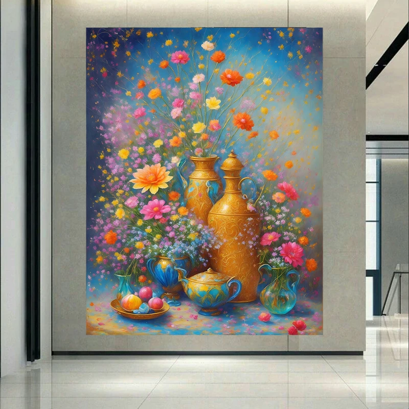 پوستر بک لایت طرح نگارگری ایرانی مدل کوزه و گلدان کد AR30921