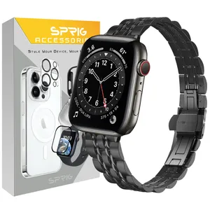 Sprig 7Bead Thin strap suitable For Apple Watch Series 8 Aluminum 41mm / Series 7 Aluminum 41mm / Series 9 41mm