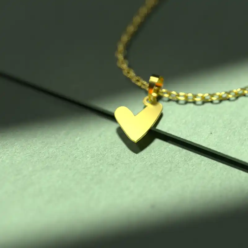 گردنبند طلا 18 عیار زنانه مدوپد مدل قلب کد E1050