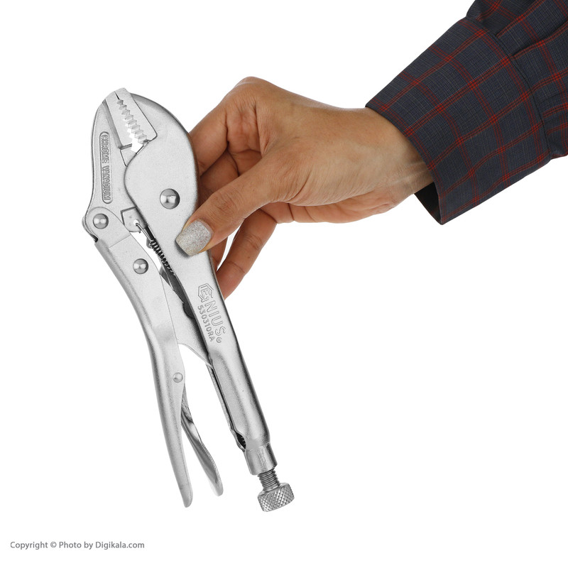 انبر قفلی جنیوس تولز مدل فک تخت کد 530310RA سایز 10 اینچ