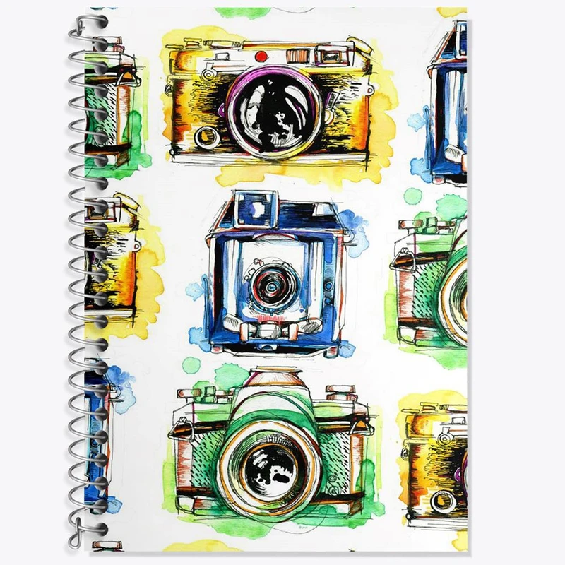 دفتر زبان 50 برگ خندالو مدل سه خط طرح دوربین کد 1698