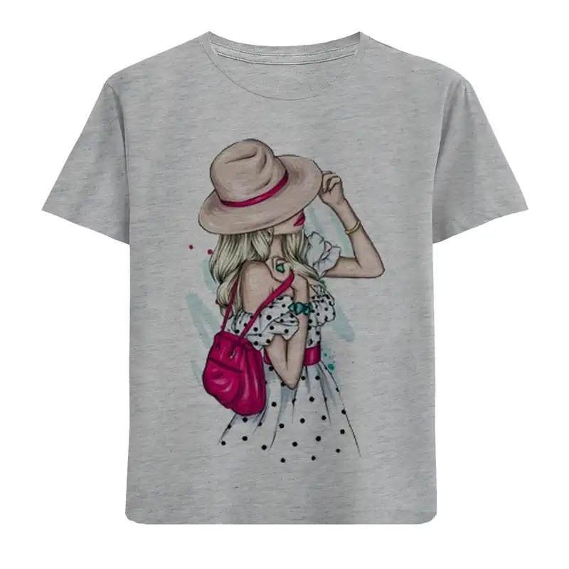 تی شرت دخترانه مدل آستین کوتاه دختر M54