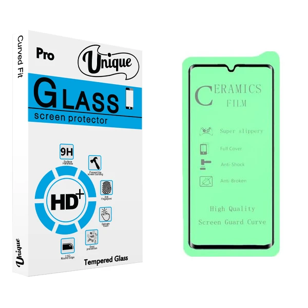 محافظ صفحه نمایش سرامیکی يونيک مدل +Clear مناسب برای گوشی موبایل سامسونگ Galaxy A30