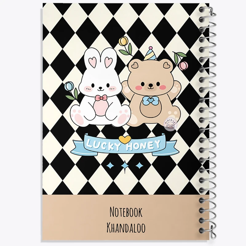 دفتر لیست خرید 50 برگ خندالو طرح خرگوش و خرس کیوت کد N3908