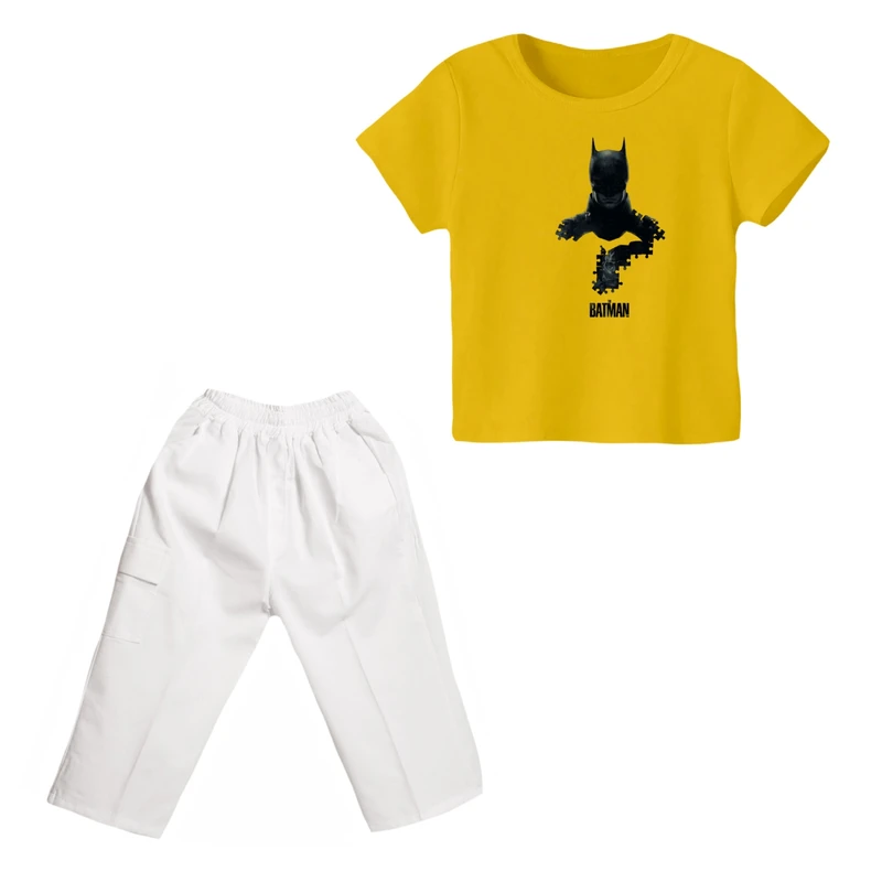 ست تی شرت و شلوارک پسرانه مدل بتمن کد 17