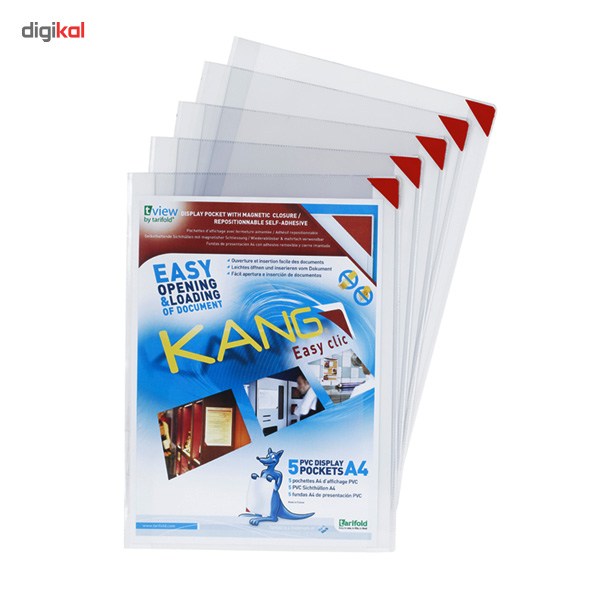 کاور چسبی کاغذ A4 تاریفولد مدل Kang Easy Clic - بسته 5 عددی