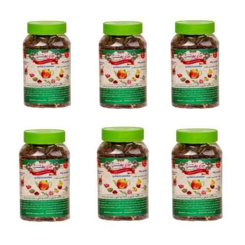 دمنوش میوه ای با طعم هل و گل قوطی  چای بهشت- 170 گرم مجموعه 6 عددی