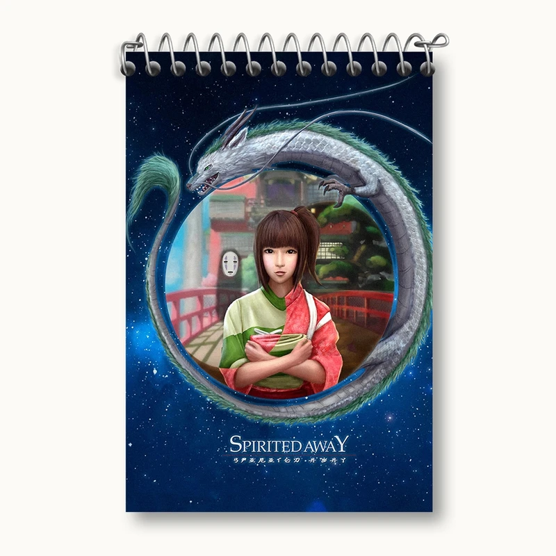 دفتر یادداشت 50 برگ خندالو مدل انیمه شهر اشباح (Spirited Away) کد F1594