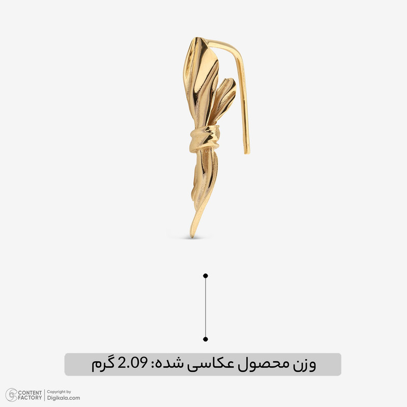 گوشواره عصایی طلا 18 عیار زنانه گلدم مدل A-2412-17 - 7