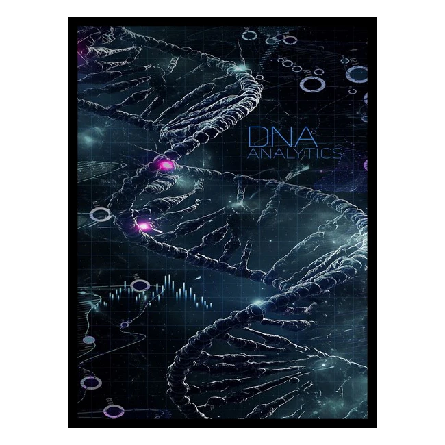 تابلو نوری بکلیت طرح دکوری فناوری و تکنولوژی DNA دی ان ای بدن انسان مدل B-bu6332 فریم مشکی