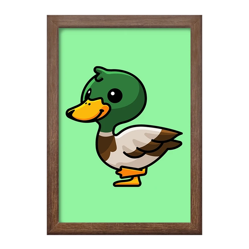 تابلو خندالو طرح حیوانات بامزه جوجه اردک کد 28195