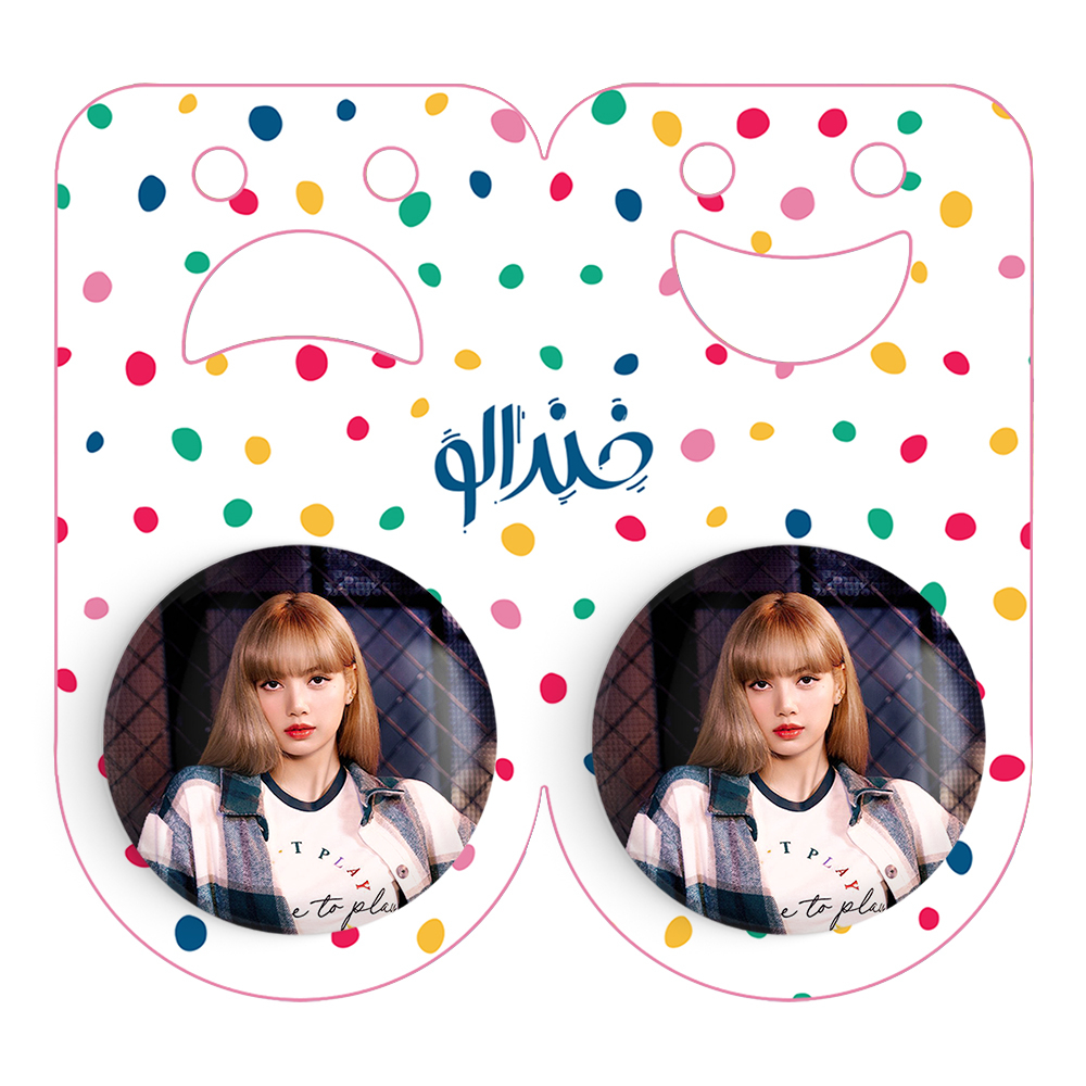 پیکسل خندالو مدل لیسا بلک پینک کد 14305 به همراه مگنت