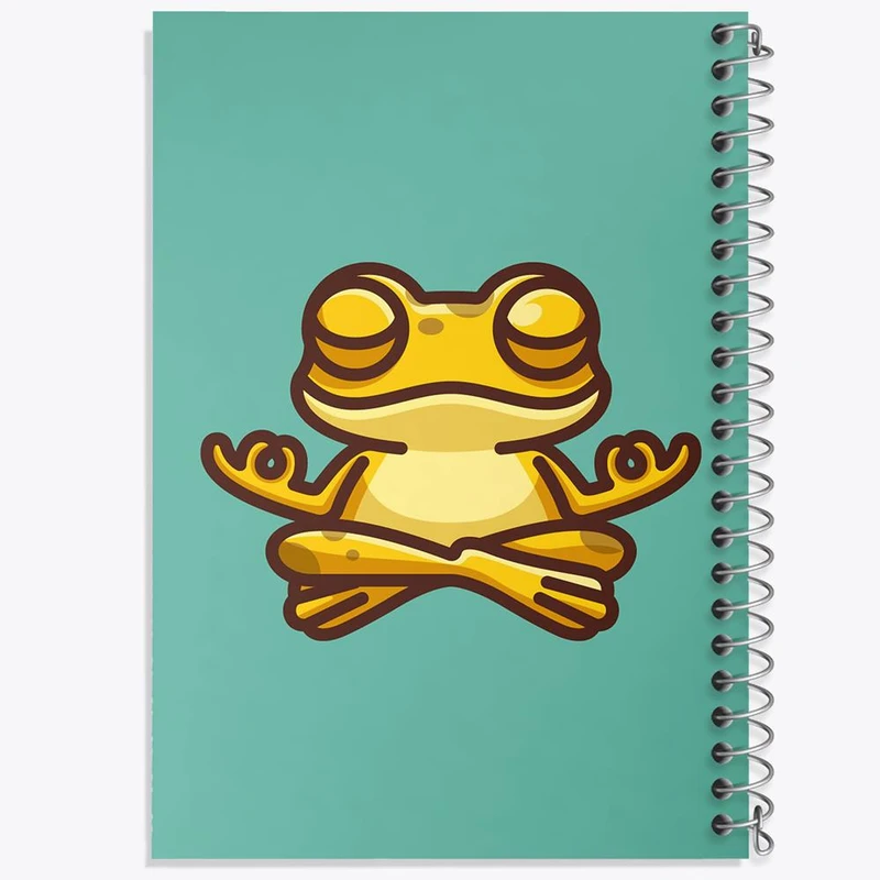 دفتر شطرنجی 50 برگ خندالو طرح حیوانات بامزه قورباغه کد 28191