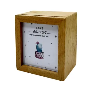 جعبه موزیکال مدل Love and Hug طرح کاکتوس کد D777