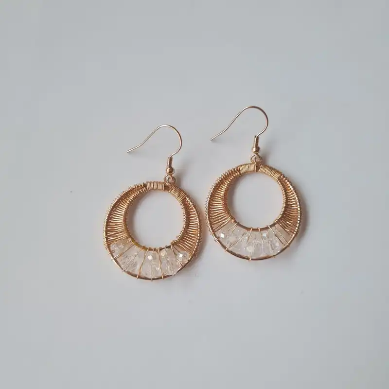 گوشواره زنانه ژوپینگ مدل دایره