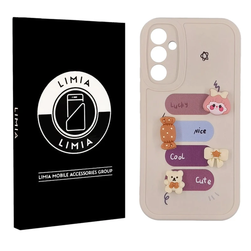 کاور لیمیا مدل فانتزی لنزدار ژله ای طرح عروسکی برجسته مناسب برای گوشی موبایل سامسونگ Galaxy A34